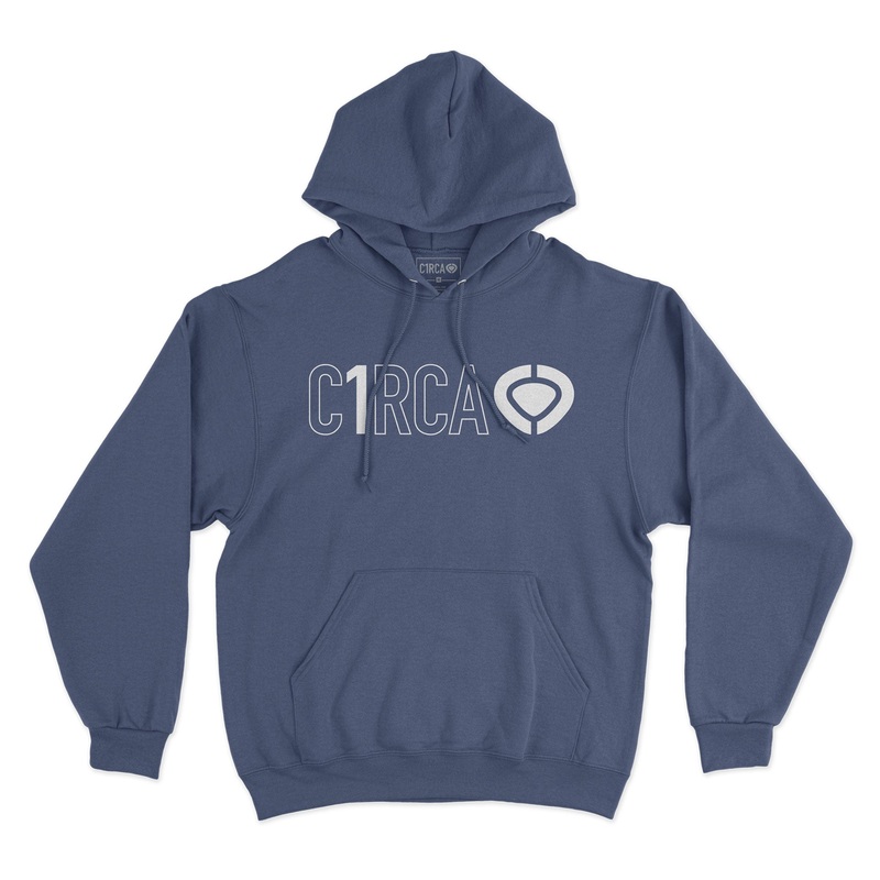 Hoodie DIN ICON TRACK – Airforce Blue/White M 80% Cotton/20% Polyester Blue
