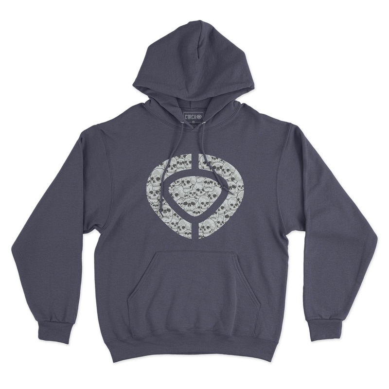 Hoodie ICON SKULL – Shark/Grey M 80% Cotton/20% Polyester Grey