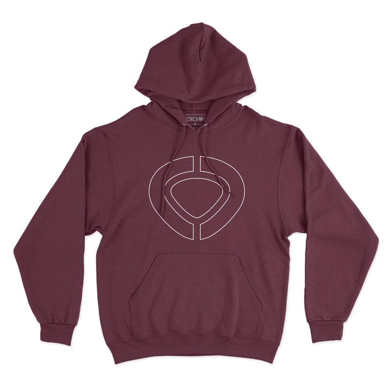 Hoodie ICON TRACK – Wild Mulberry/White M Red 80% Cotton/20% Polyester