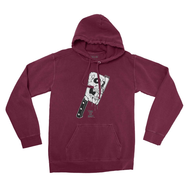 Hoodie TEAR ME APART – Maroon M Red 80% Cotton/20% Polyester