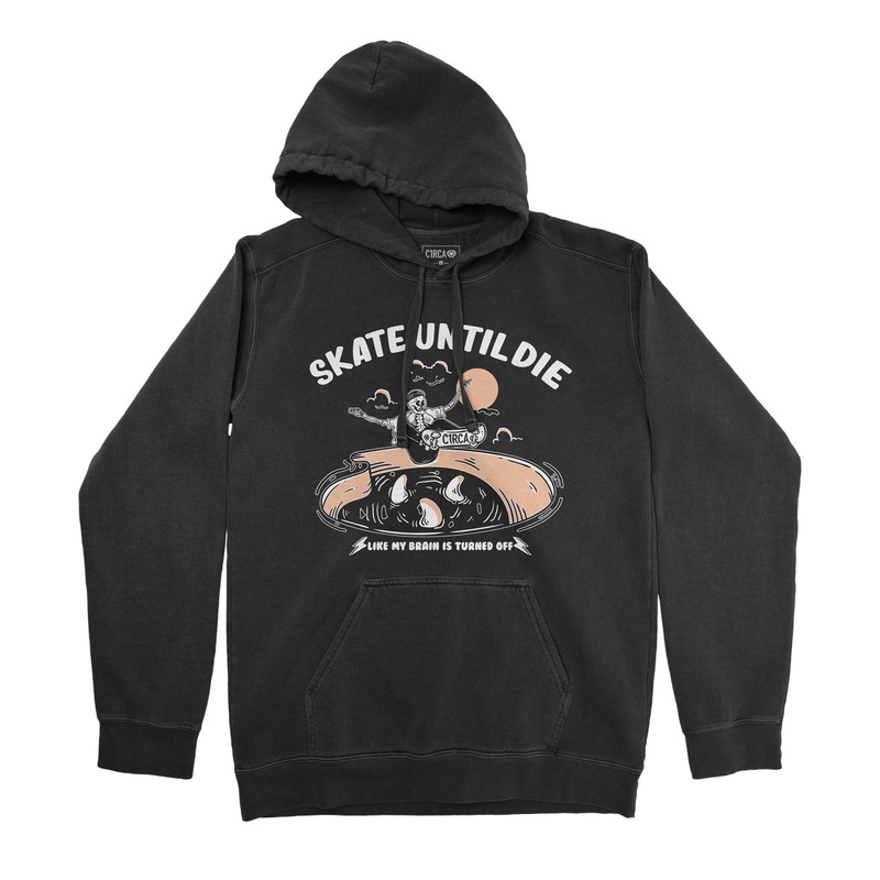 Hoodie UNTIL DIE  – Black S Black 80% Cotton/20% Polyester