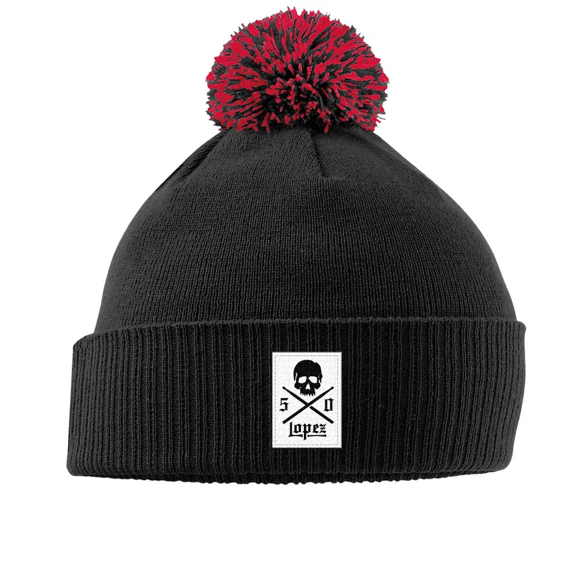 LOPEZ 50 SNOWSTAR Beanie – Black/Red One size fits all 100 % Acrylic Black