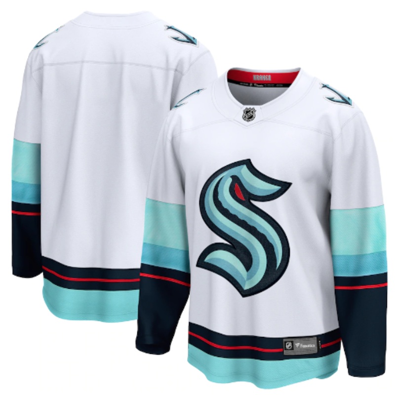 Seattle Kraken Away Breakaway Jersey – Blank WHITE M