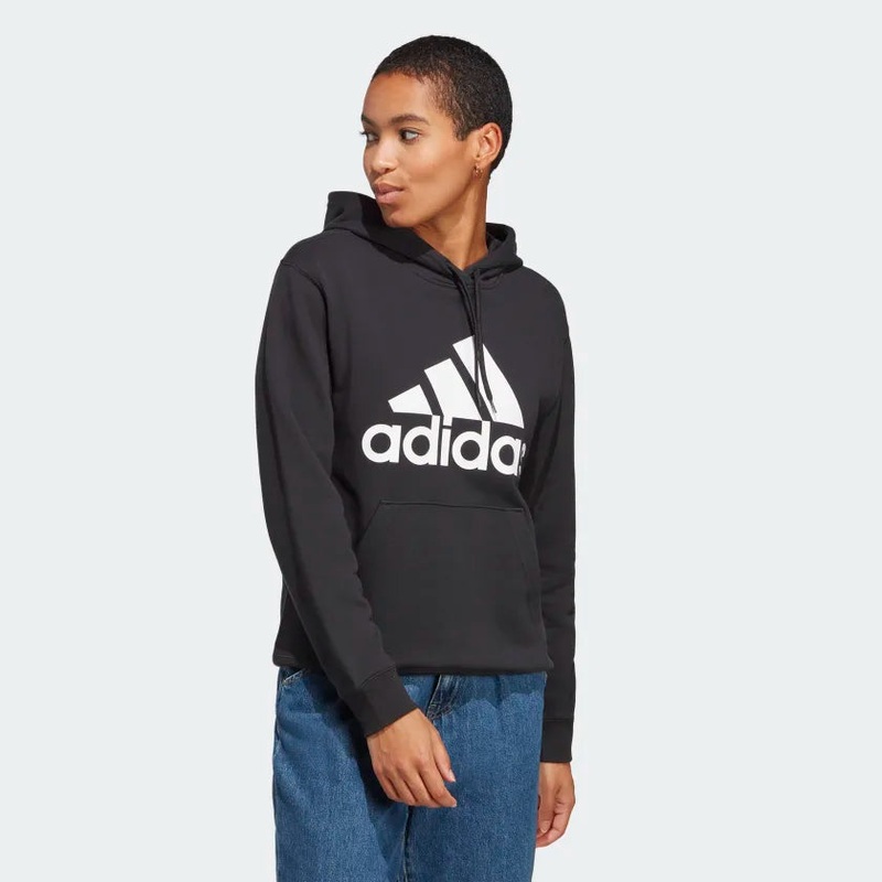 Women’s Essentials Big Logo Terry Hoodie BLACK/WHITE XS