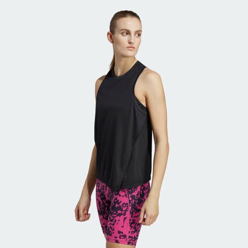 Women’s Hiit Aeroready Quickburn Training Tank Top BLACK/WHITE XS