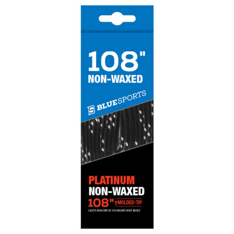 Blue Sports Platinum MT Laces – Black/White 108