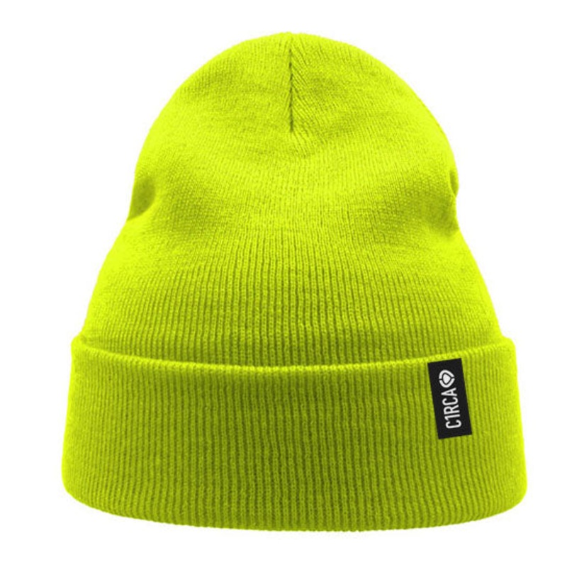 LABEL WIND Beanie – Yellow Fluo One size fits all 100% Acrylic Yellow