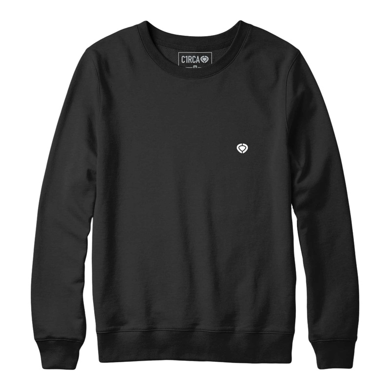 MINI ICON CREW – Black M 80% Organic Cotton/20% Recycled Polyester Black