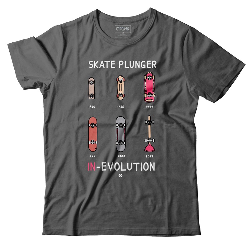 Plunger T-Shirt – Dark Grey S 100% Organic Cotton Grey