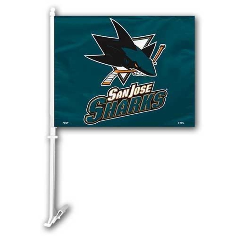 The Sports Vault NHL San Jose Sharks 2-Sided Car Flag San Jose Sharks