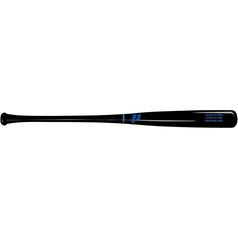 PSFT23(-3) Custom Cut Maple Wood Baseball Bat BLACK/BLACK 31.5″