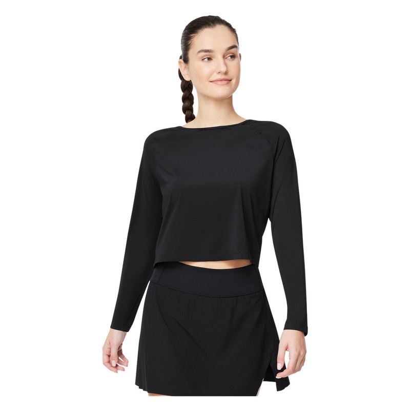 Women’s Butter Loose Push Training Long-Sleeved Top BLACK XS