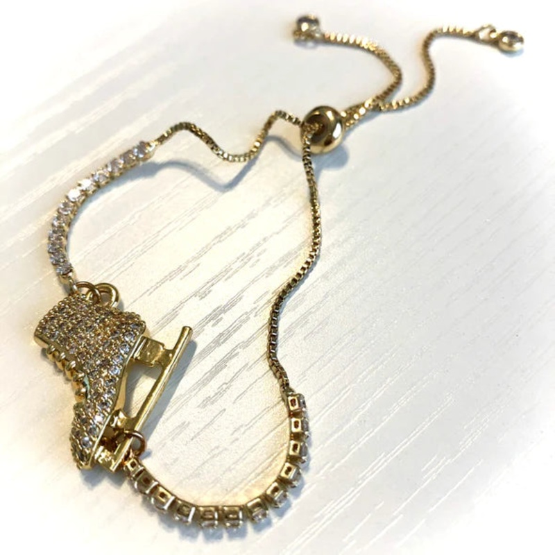 Sparkly Skate Bracelet Rose Gold