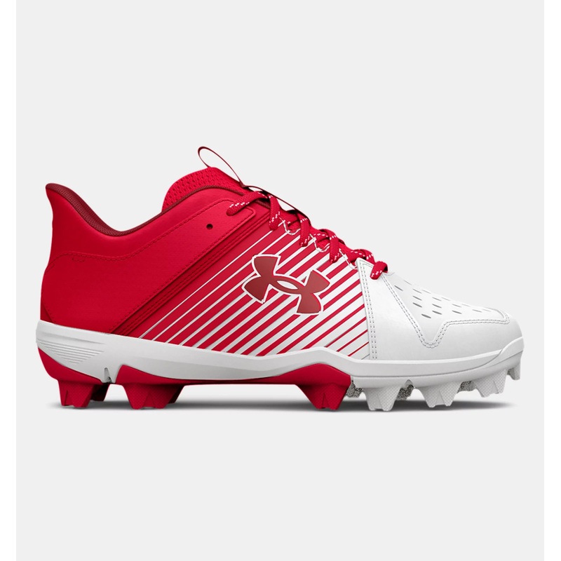 Boys’ Leadoff Low RM Jr. Baseball Cleats RED/WHITE 1