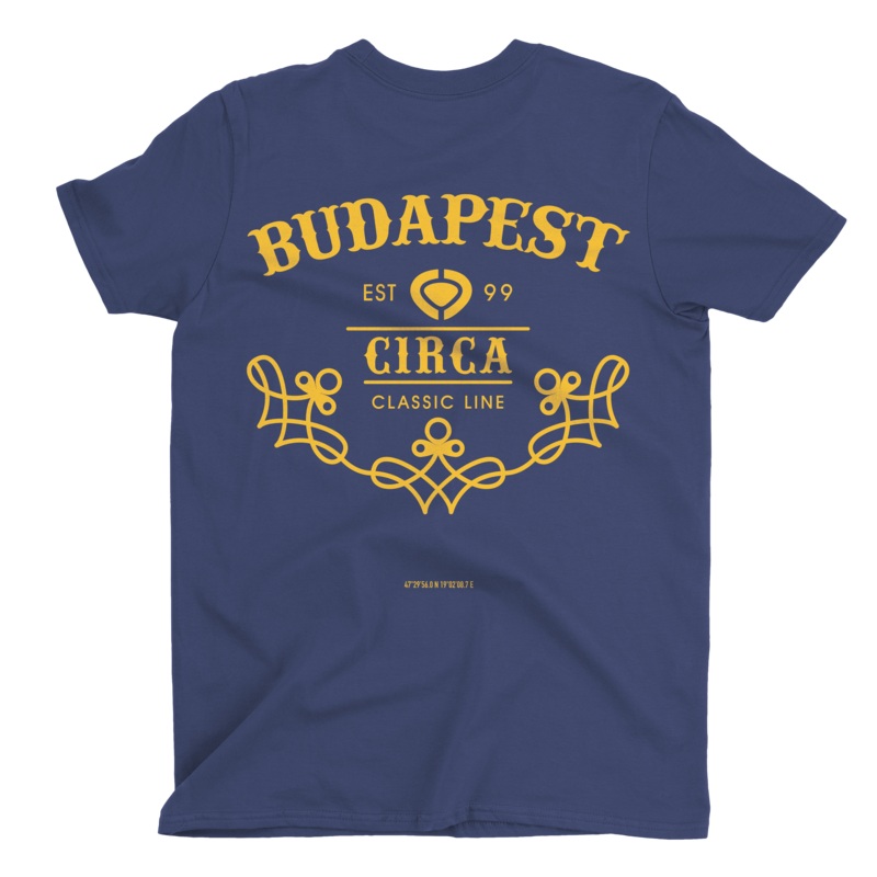 Budapest Tee S BLUE 100% ORGANIC COTTON