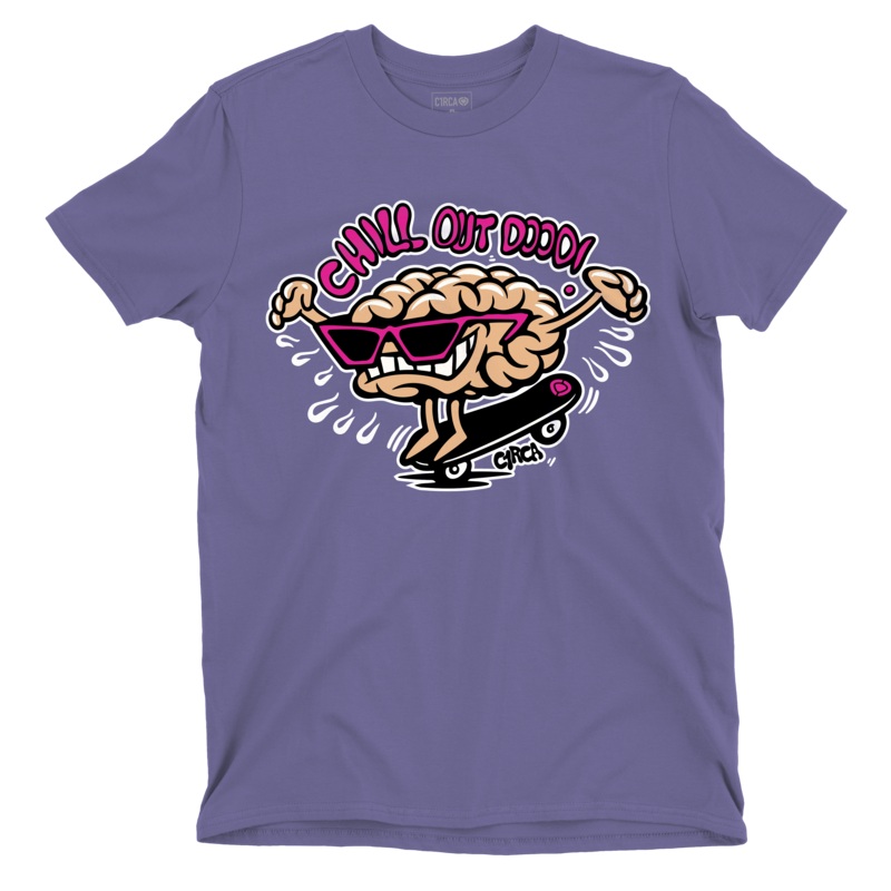 Chill Tee – Purple Premium Quality Regular Fit T-shirt 100% ORGANIC COTTON PURPLE S