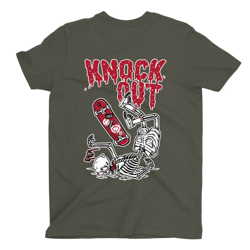 KNOCK OUT TEE 100% ORGANIC COTTON KHAKI S