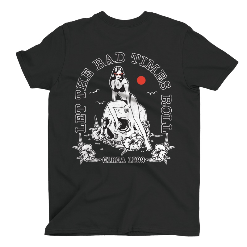 Nevermind Tee – Black ‘Let the Bad Times Roll’ Edition 100% ORGANIC COTTON BLACK S