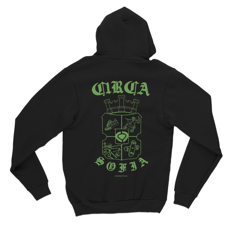 Sofia Hood M BLACK 85% organic combed cotton and 15% recycled polyester