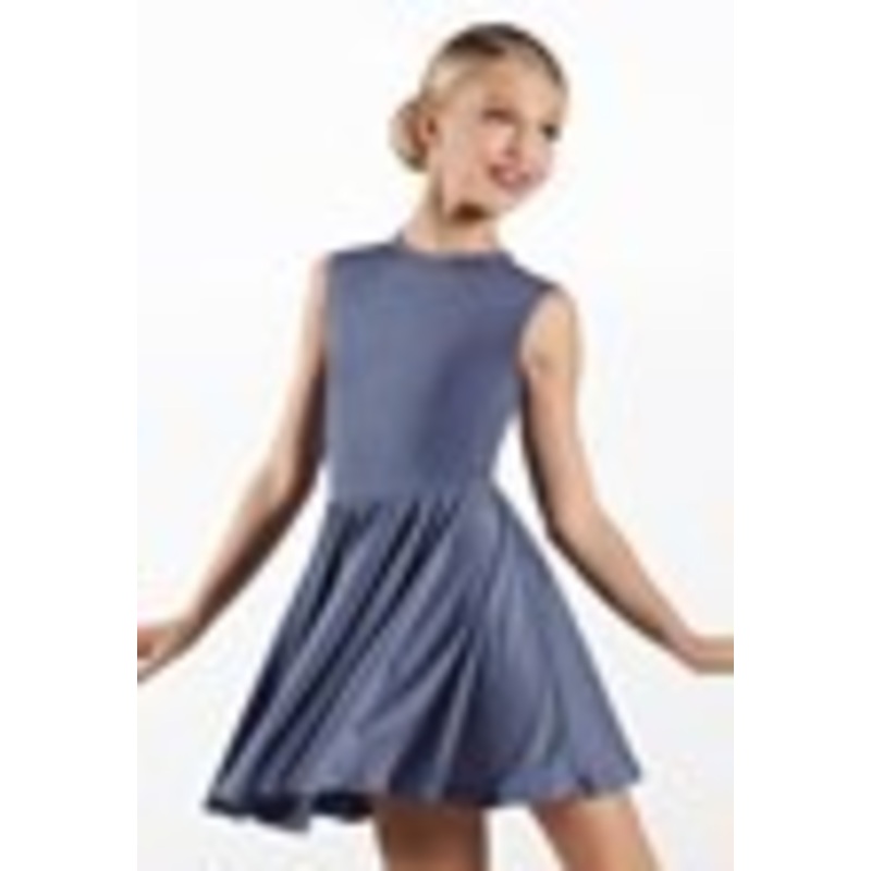 Weismanns Dress – Keyhole Back Skater Slate Child Large
