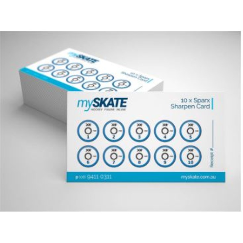 10 x Sparx Skate Sharpen Card