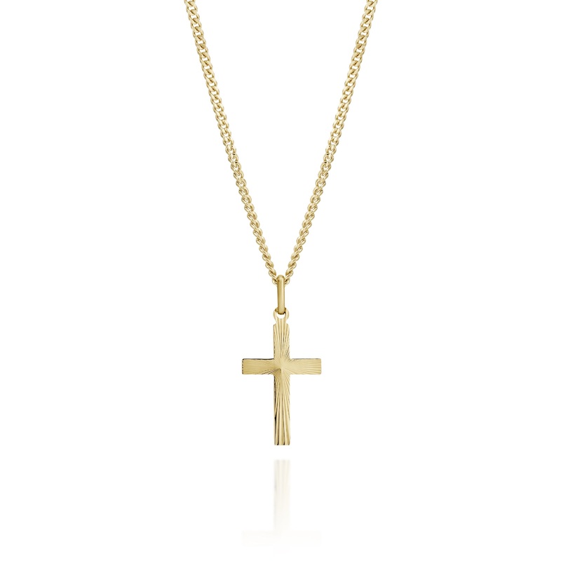 9ct gold cross pendant