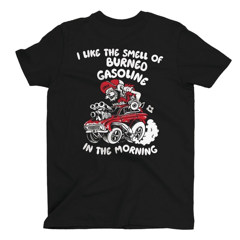 Gasoline Tee 100% ORGANIC COTTON BLACK S