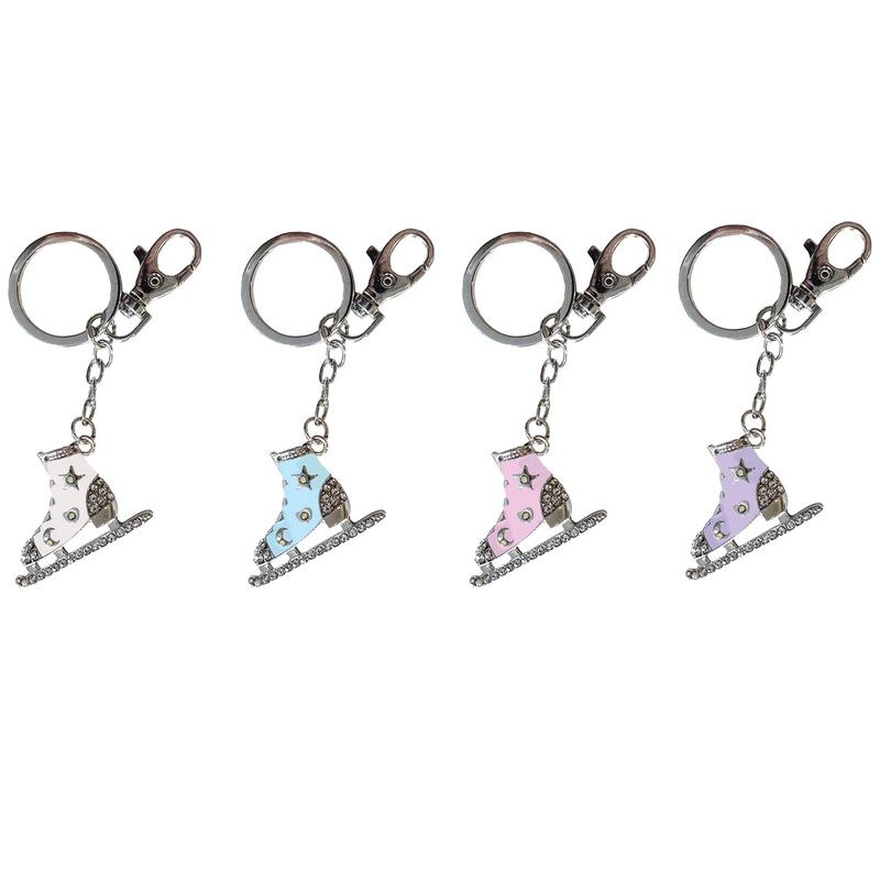 Jerrys Enamel & Crystal Skate Keyring & Bag Clip – 1285 White