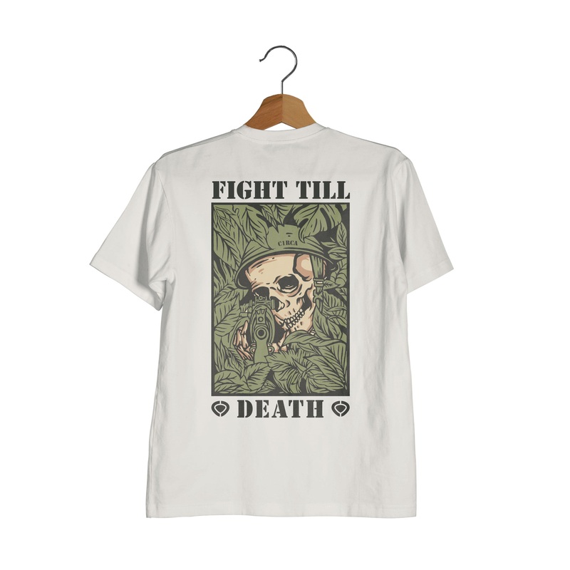 Till Death Tee 100% ORGANIC COTTON VINTAGE WHITE S