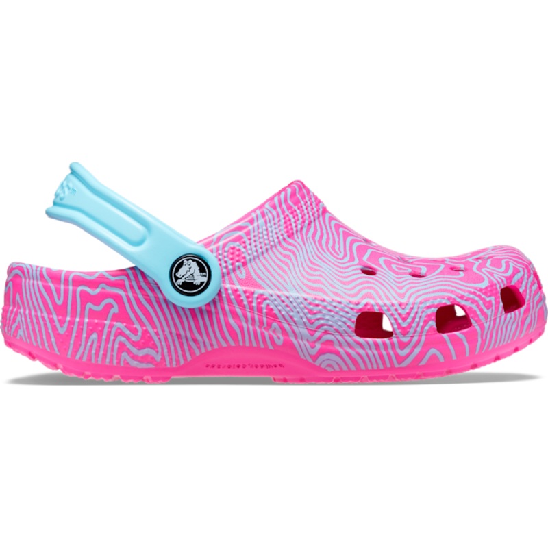 Classic Topographic Clog Kids JUICE/MULTI 11.0
