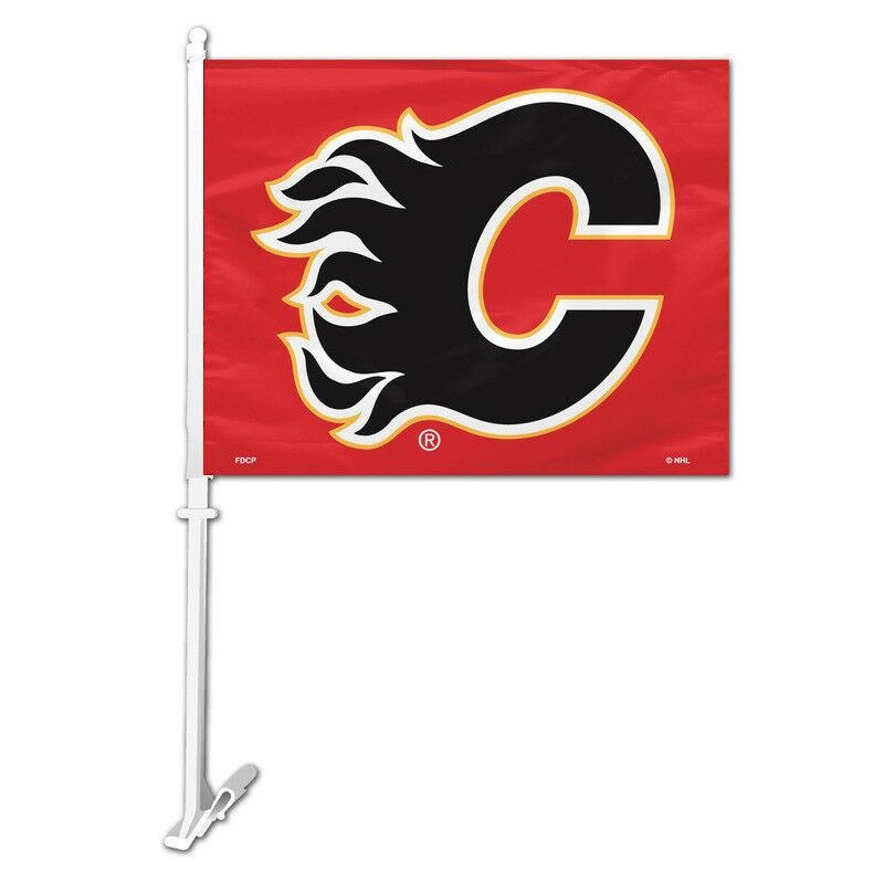 The Sports Vault NHL Calgary Flames 2-Sided Car Flag Calgary Flames