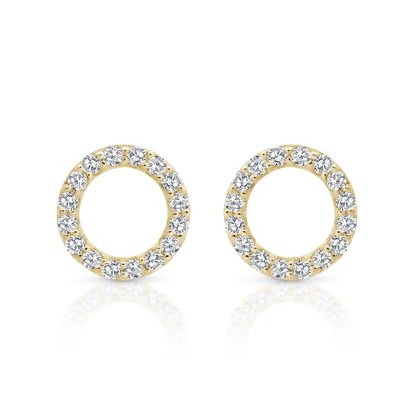 9ct gold circle studs