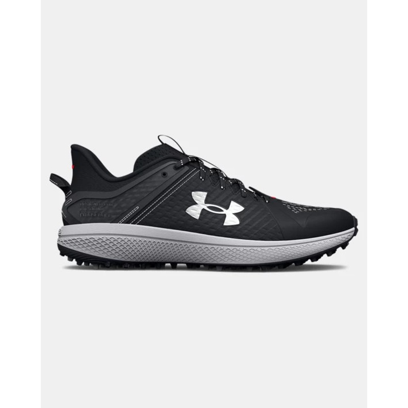 Men’s Yard Turf Baseball Shoes BLACK/WHITE 8