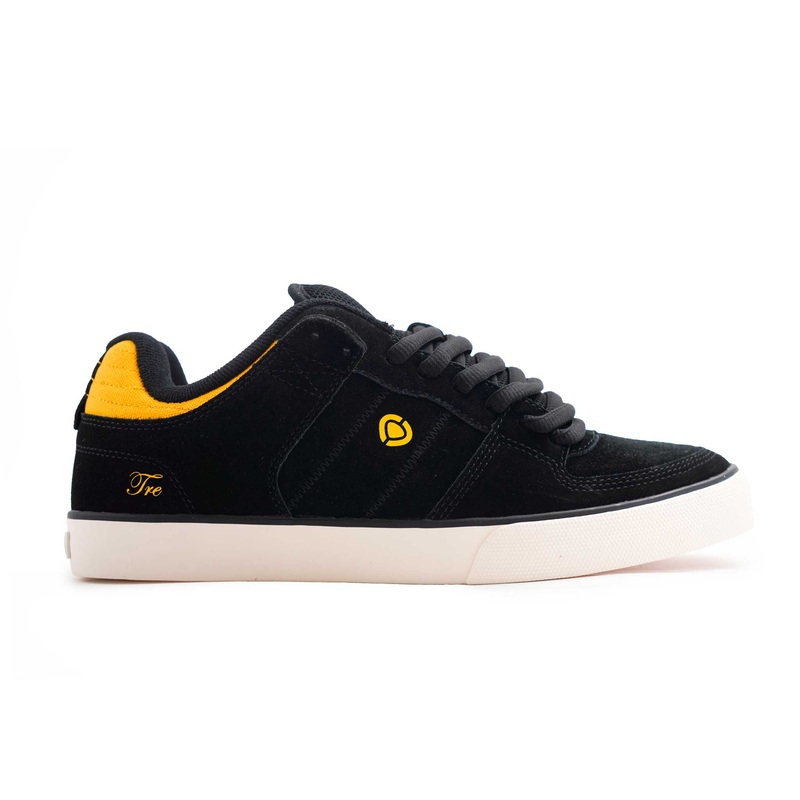 Tre 7 US (39 EU) SUEDE/CANVAS Jet Black/Black/Yellow