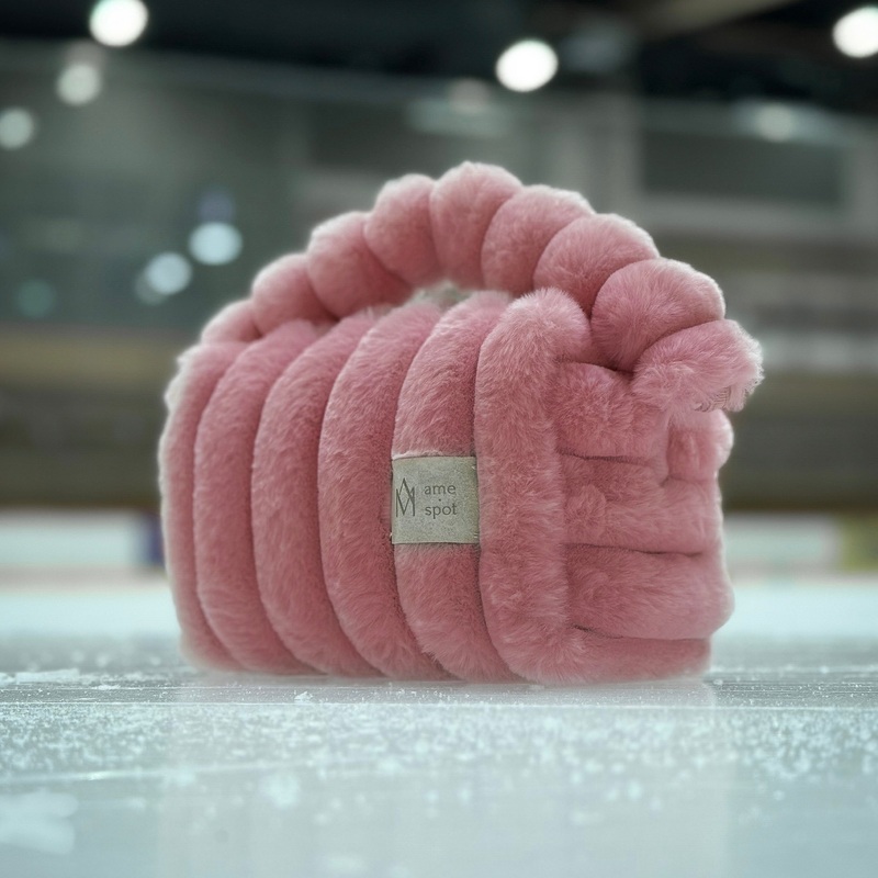 dusty pink vanity bag