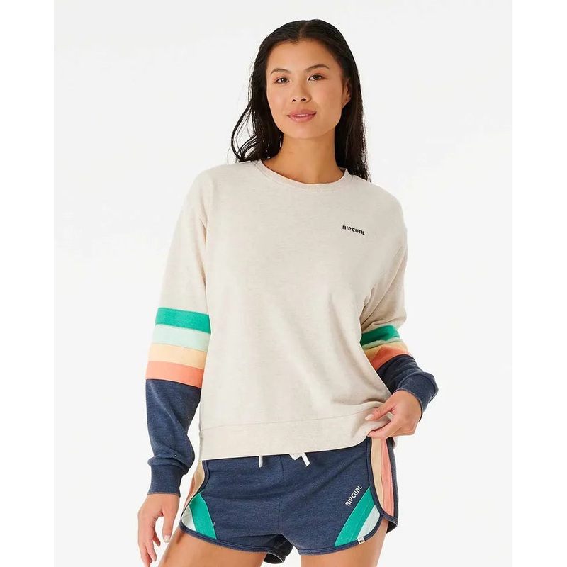 Women’s Surf Break Crew OATMEAL MARLE XS