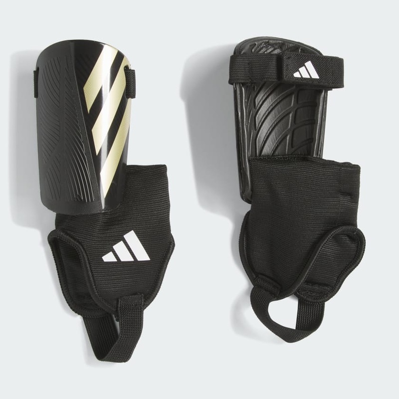 Junior Tiro Match Soccer Shin Guards BLACK/GOLD METALLIC/WHITE S