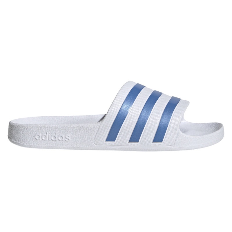 Women’s Adilette Aqua Slides WHITE/BLUE 6