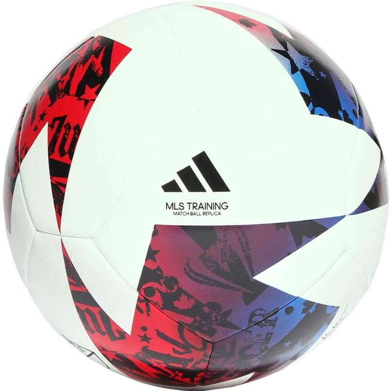 MLS Training Soccer Ball WHITE/BLUE/RED OS