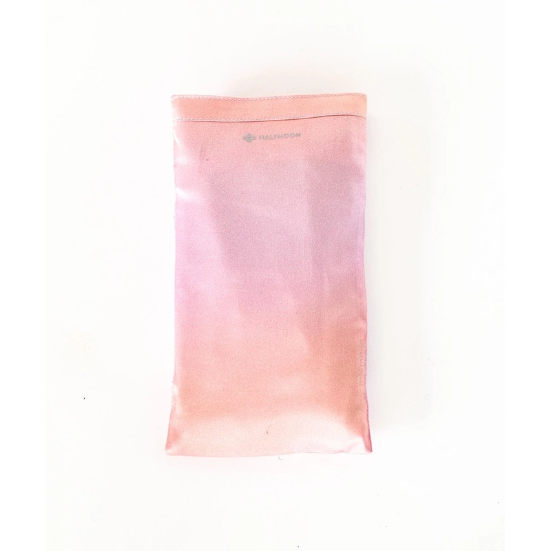 b, halfmoon Crystal Collection Silk Eye Pillow Rose Quartz