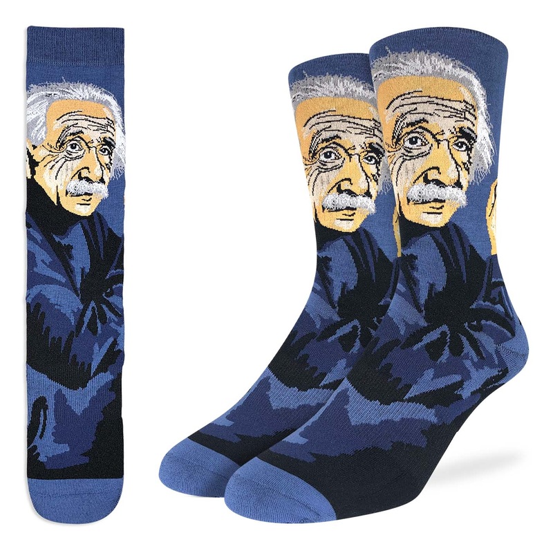 Men’s Albert Einstein Thinking Socks OS