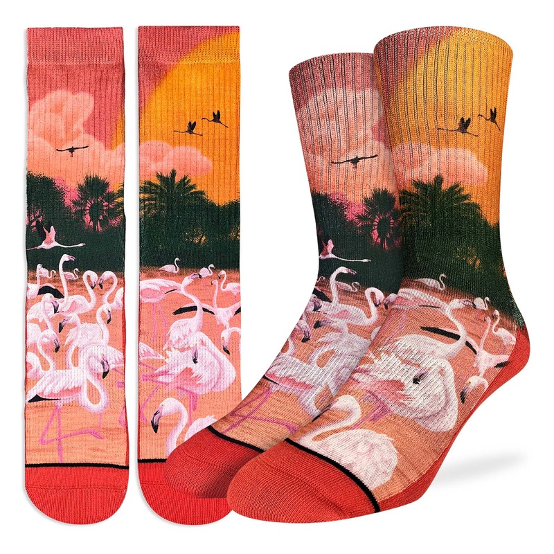 Men’s Flamingos in the Sunset Socks OS
