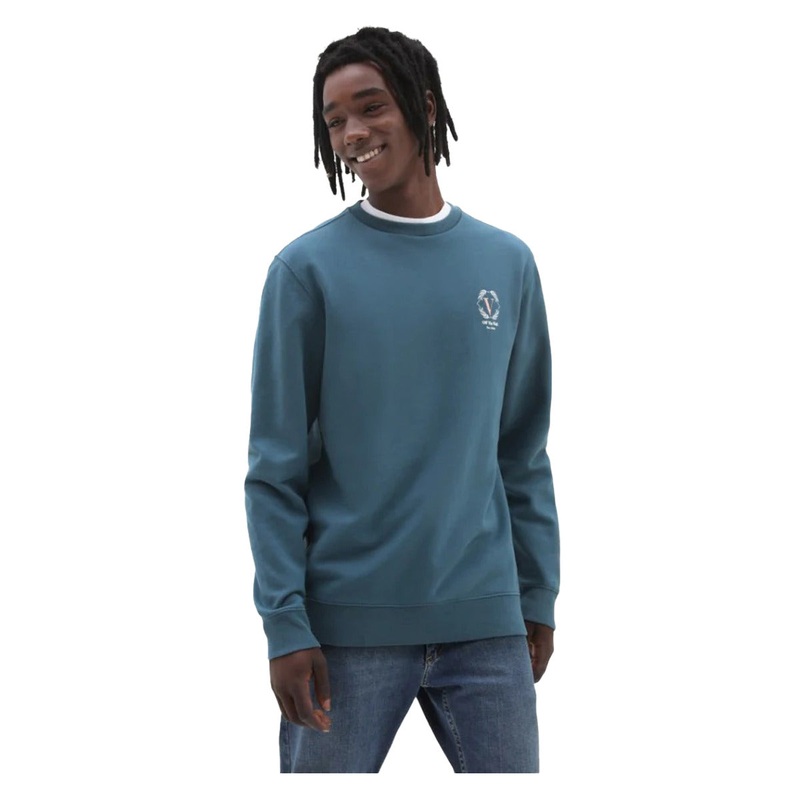 Men’s Leisure Pullover Crew Fleece TEAL M
