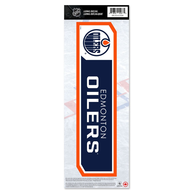 Mustang NHL Edmonton Oilers 4 x 12 Bumper Sticker Primary