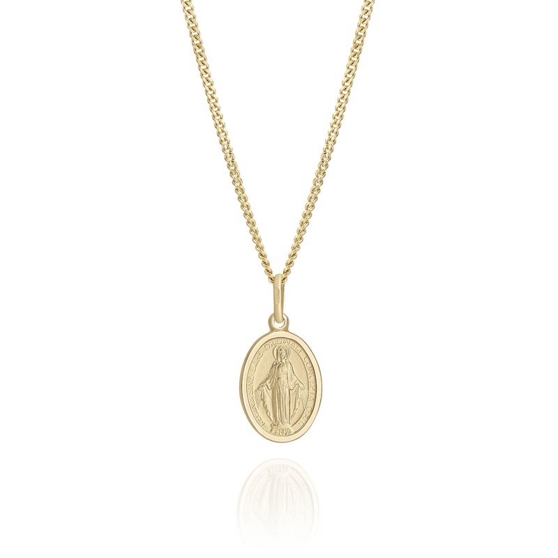 9ct gold Miraculous pendant 14mm