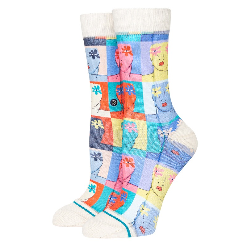 Women’s Flower Faces Socks S