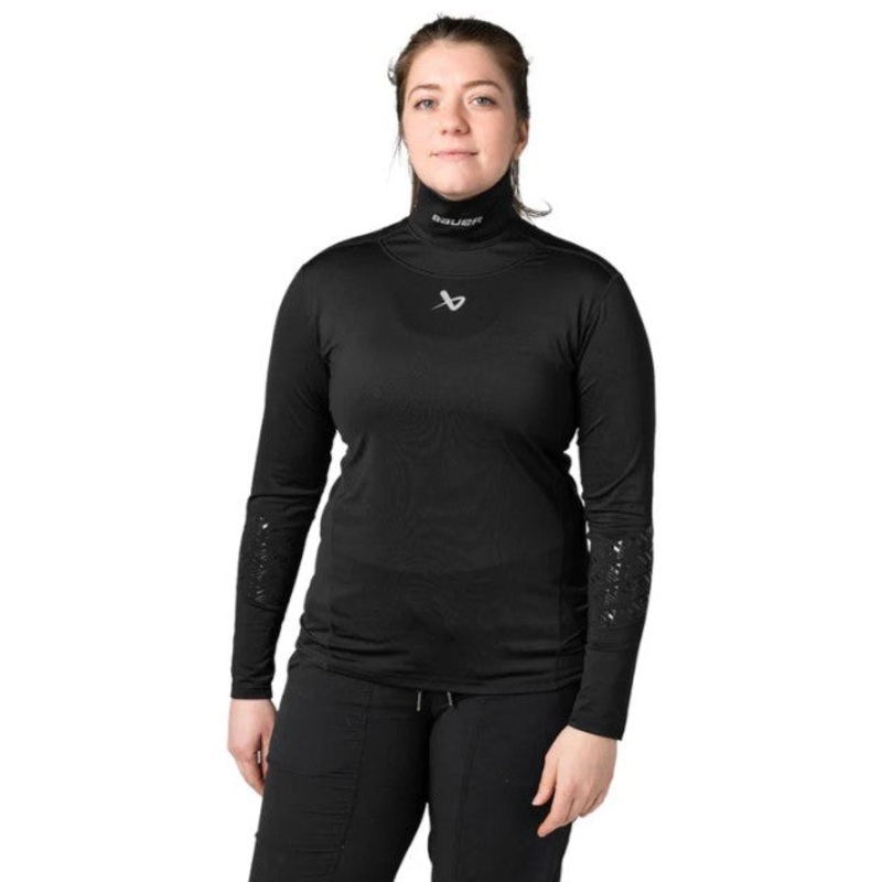 BAUER WOMENS LS CUT-RESISTANT NECK PROTECT BASE LAYER S25 XS