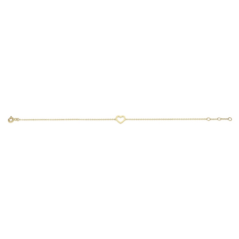 9ct gold heart bracelet