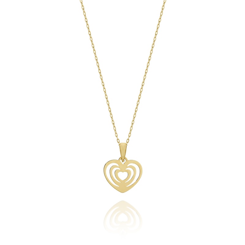9ct gold heart necklet