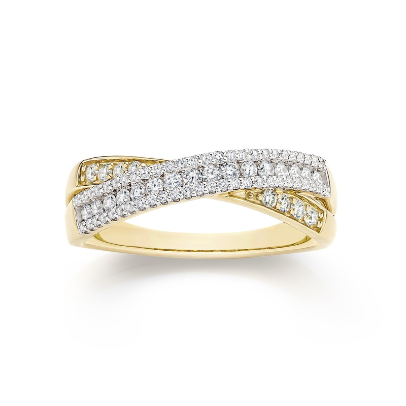 9ct gold 0.50ct diamond ring